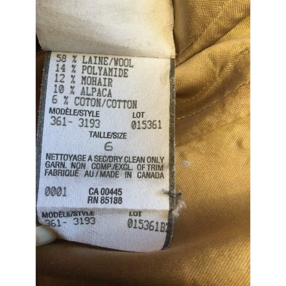 Louben Alpaca Wool Mohair Cotton Tweed Blazer Jacket Size 6 - Picture 6 of 6